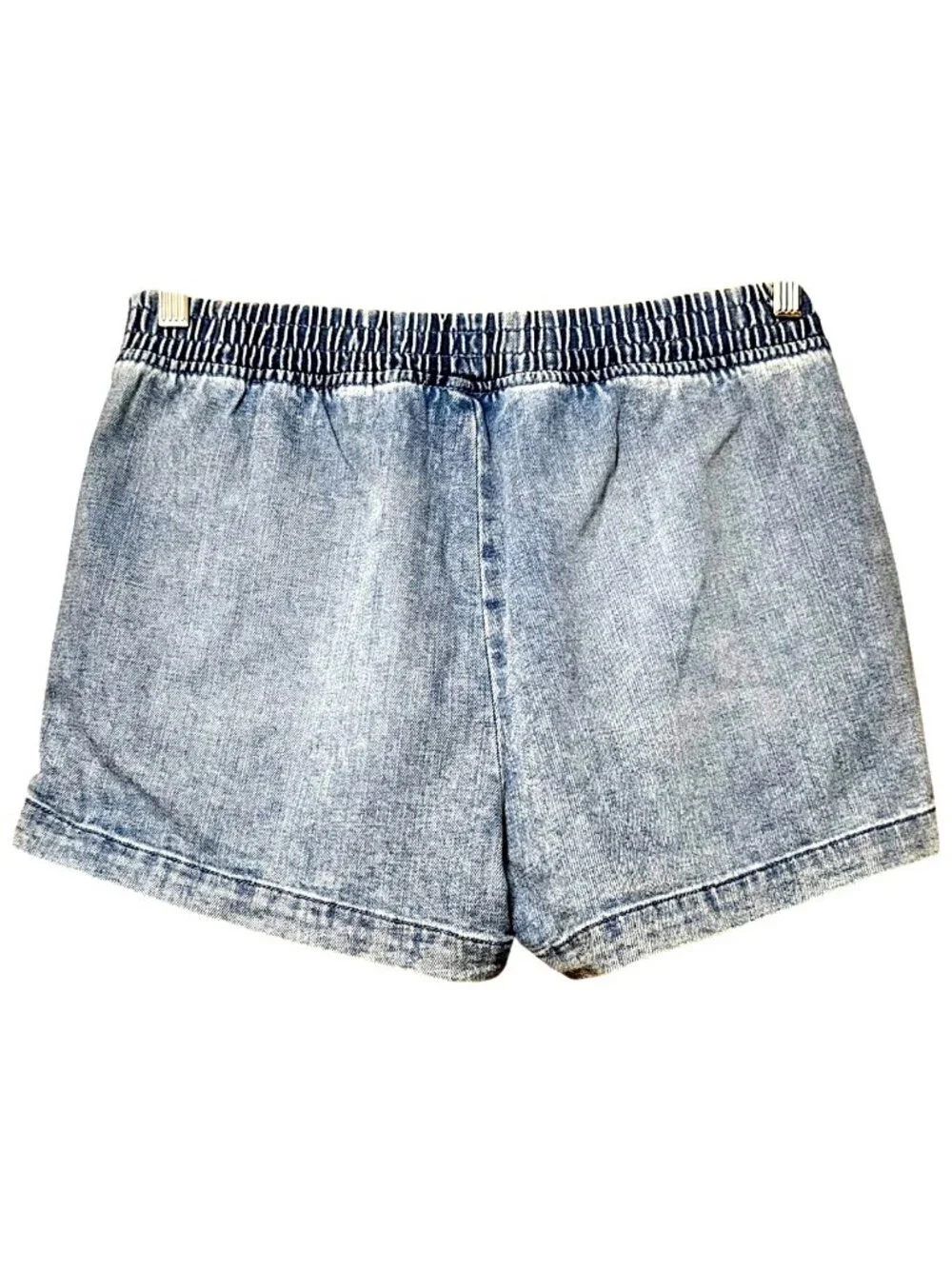 Aerie Women's Light Denim Lounge Shorts M With Elastic Waist & Zipper Pockets - Picture 3 of 11